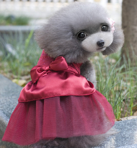 Dog Wedding Dress, Lightweight Formal Outfit for Small Dogs