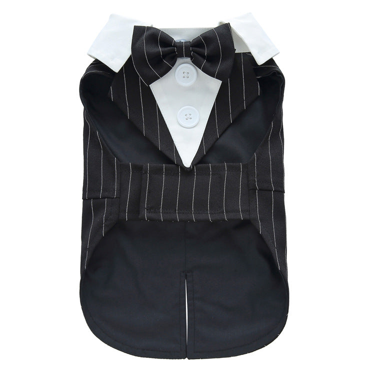 Dog Tuxedo Dress Formal Pet Outfit for Weddings and Photo Days