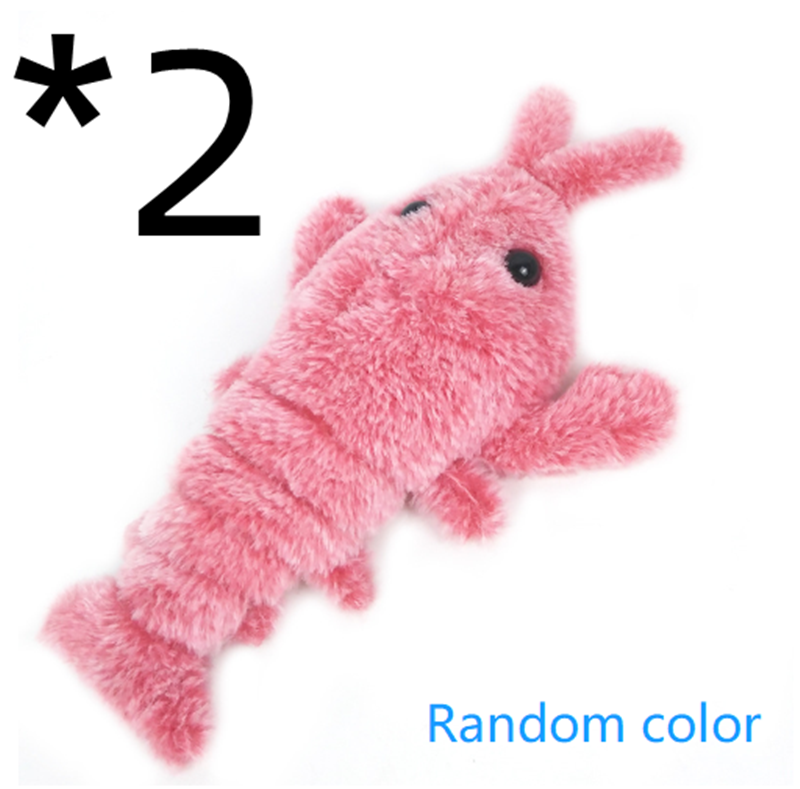 Electric Jumping Shrimp Cat Toy, USB Rechargeable Interactive Plush