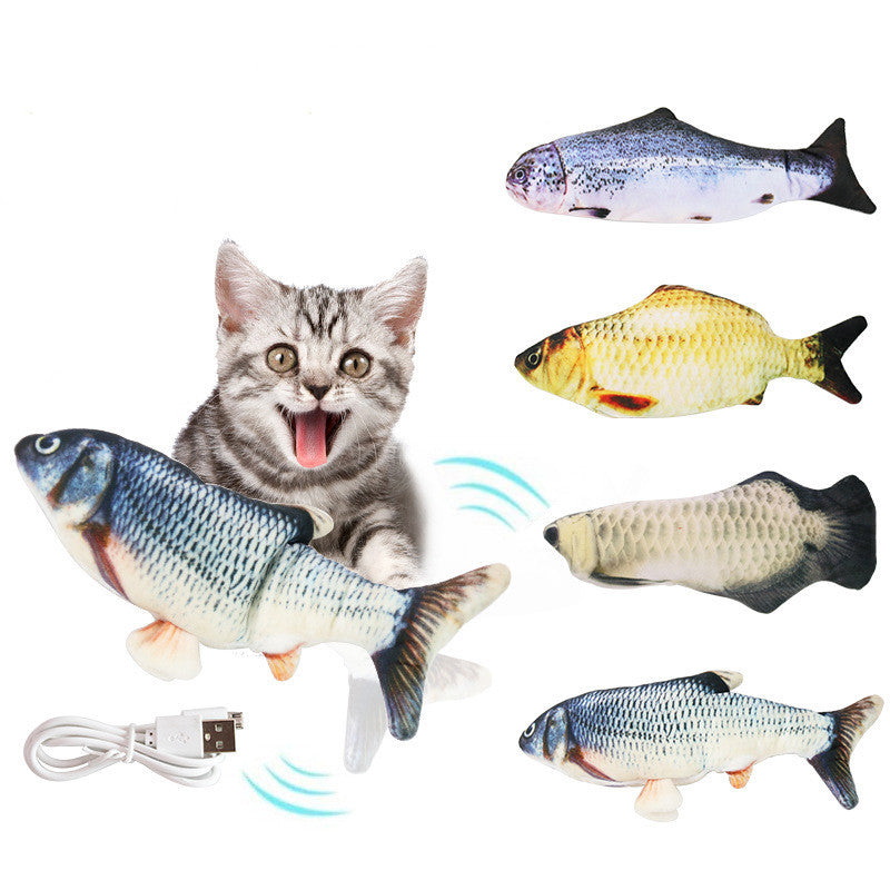 Electric Flopping Fish Cat Toy with USB Charging