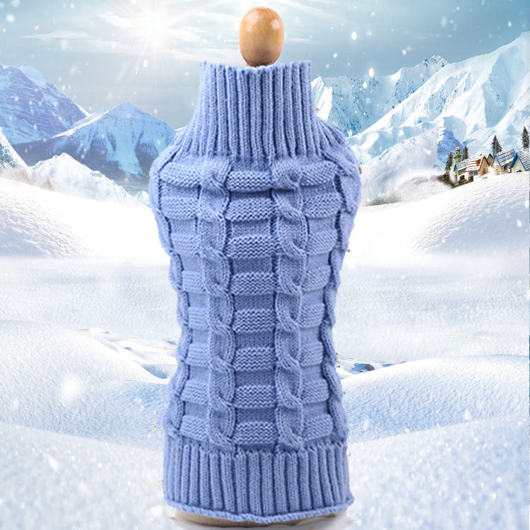 Cashmere Cable Knit Dog Sweater, Twisted Rope Pet Jumper