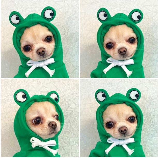 Fruit Print Fleece Dog Hoodie for Small Dogs and Cats