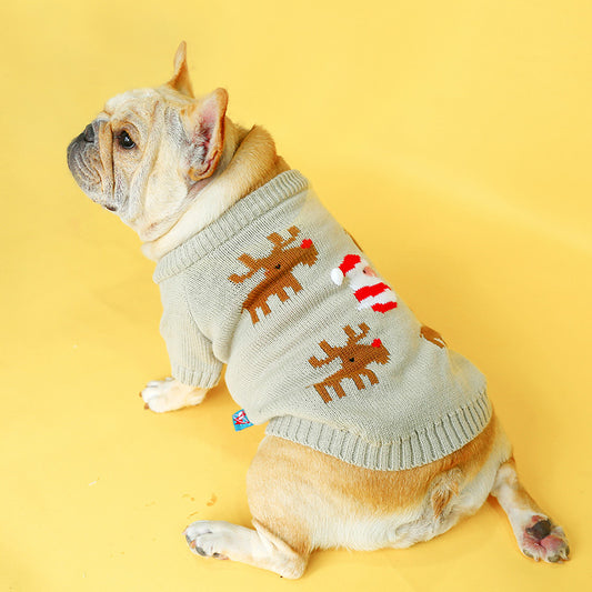 Pet Christmas Sweater for Cats and Small Dogs, Holiday Outfit
