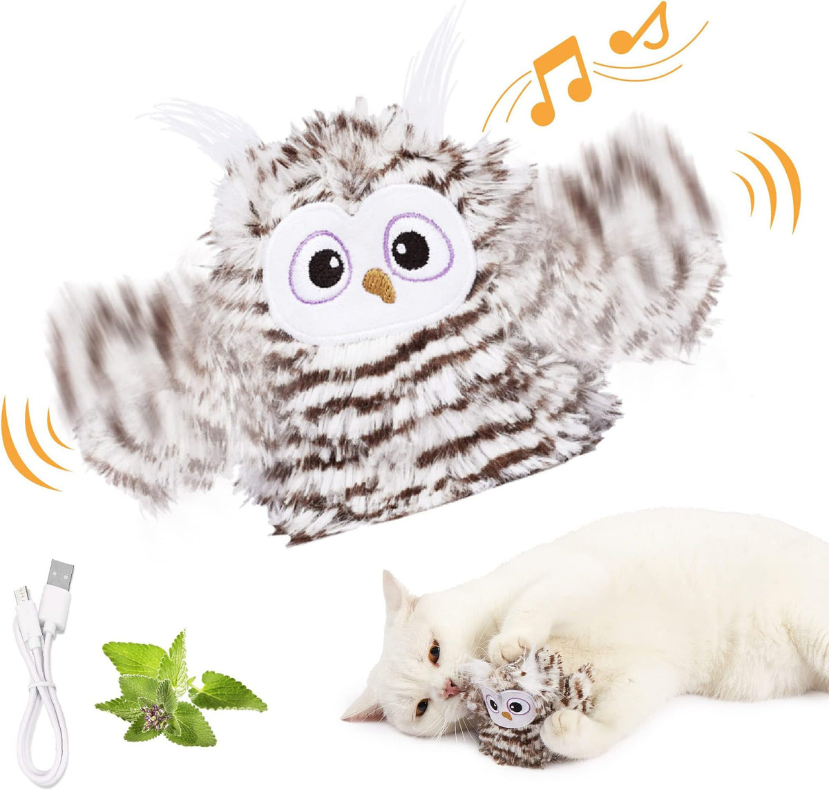 Automatic Flapping Bird Cat Toy | USB Rechargeable Interactive Plush