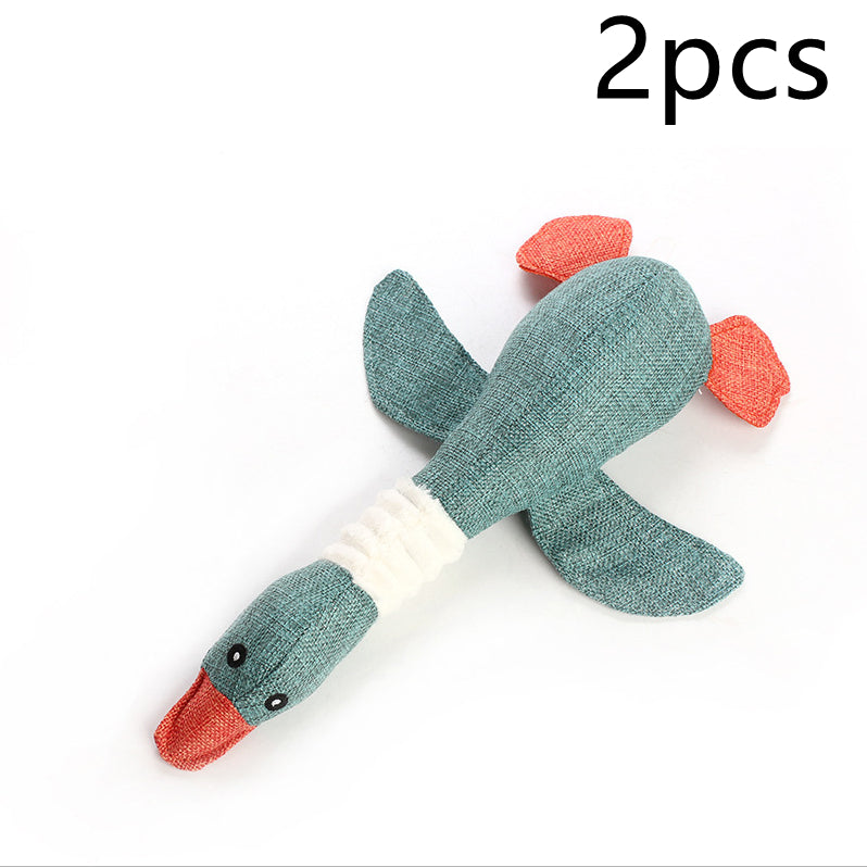 Plush Squeaky Dog Toy with Built-In Sound for Puzzle Play