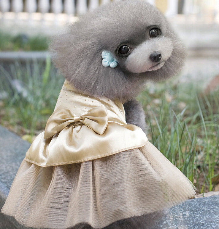 Dog Wedding Dress, Lightweight Formal Outfit for Small Dogs