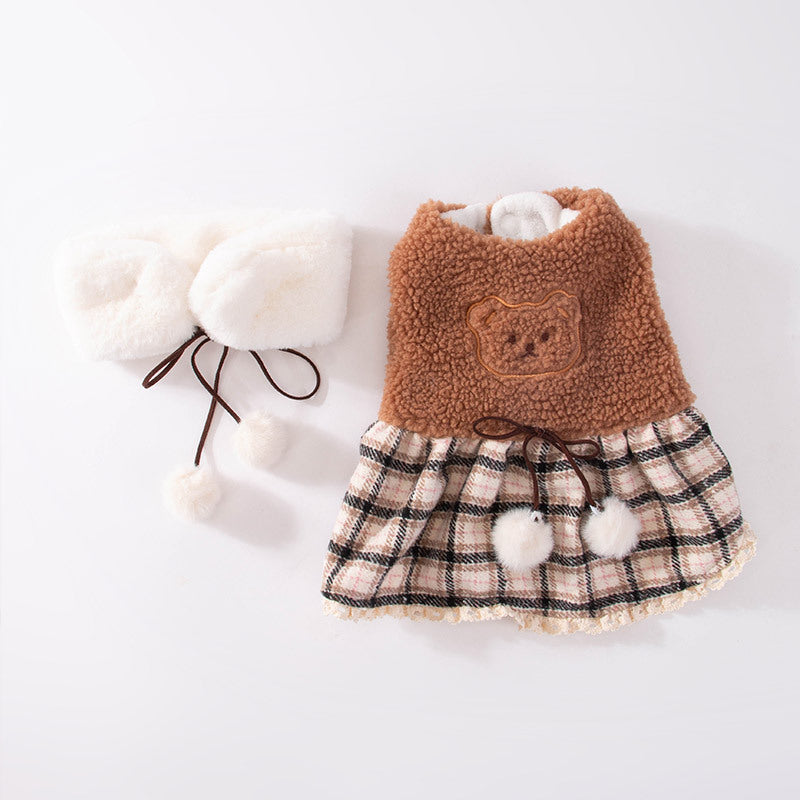 Cute Bear Puppy Dress for Small Dogs