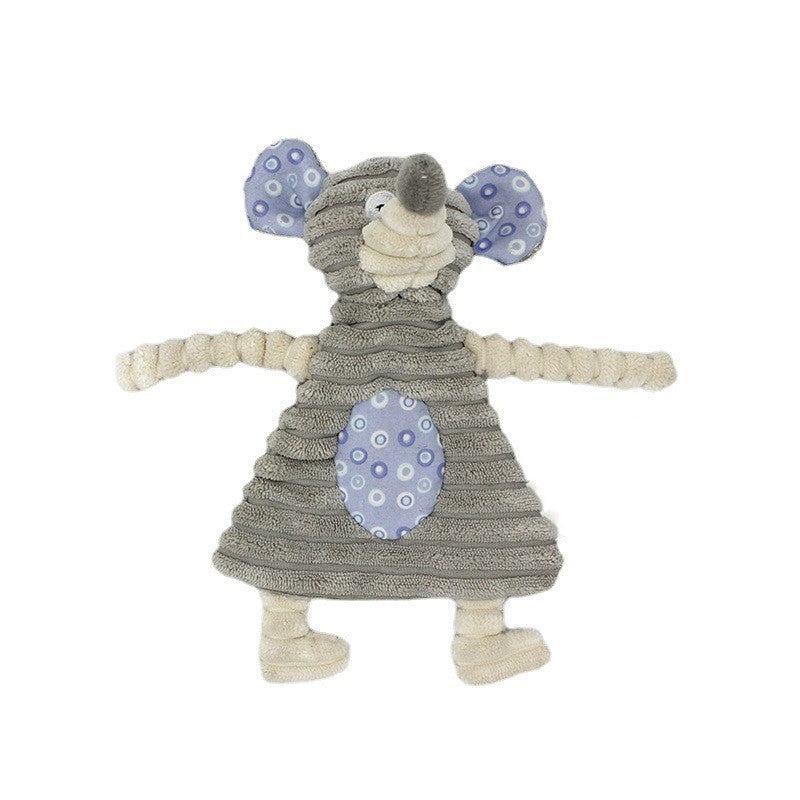Corduroy Donkey Squeaky Dog Toy for Puppies and Small Dogs