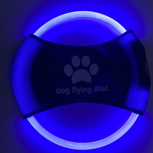 LED Light Up Dog Flying Disc for Night Fetch and Training