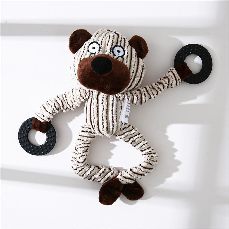 Corduroy Donkey Squeaky Dog Toy for Puppies and Small Dogs