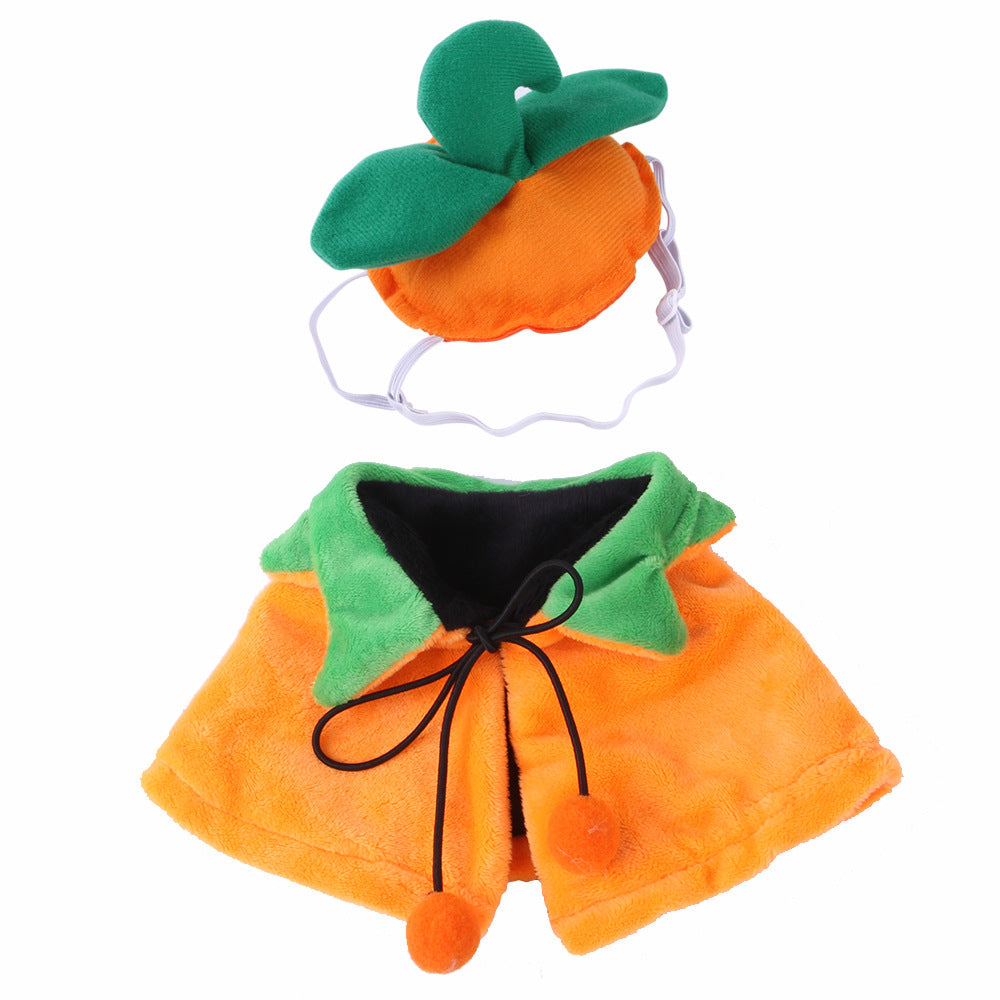Reversible Halloween Pumpkin Cloak for Cats and Dogs