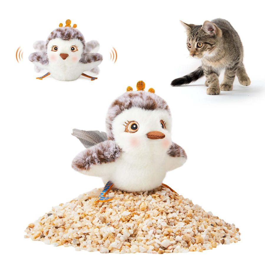 Automatic Flapping Bird Cat Toy | USB Rechargeable Interactive Plush
