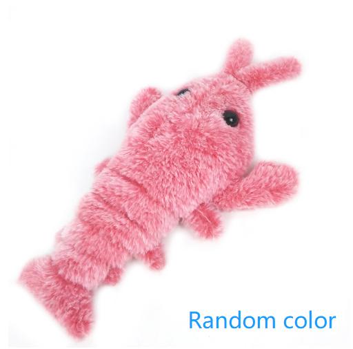 Electric Jumping Shrimp Cat Toy, USB Rechargeable Interactive Plush