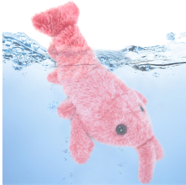Electric Jumping Shrimp Cat Toy, USB Rechargeable Interactive Plush