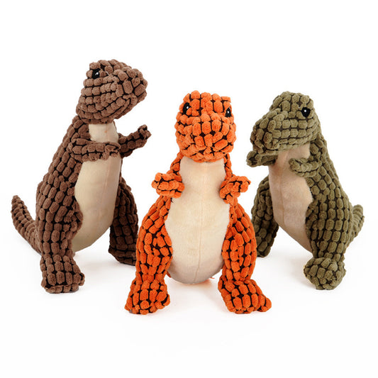Dinosaur Plush Squeaky Dog Toy for Small and Large Dogs