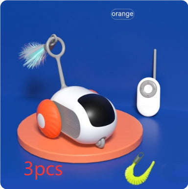 Remote Control Cat Toy Car, Self-Moving and USB Rechargeable