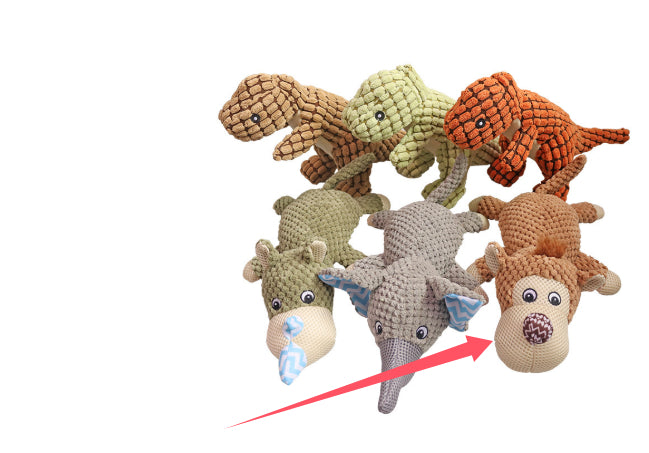 Plush Squeaky Dog Toy with Built-In Sound for Puzzle Play