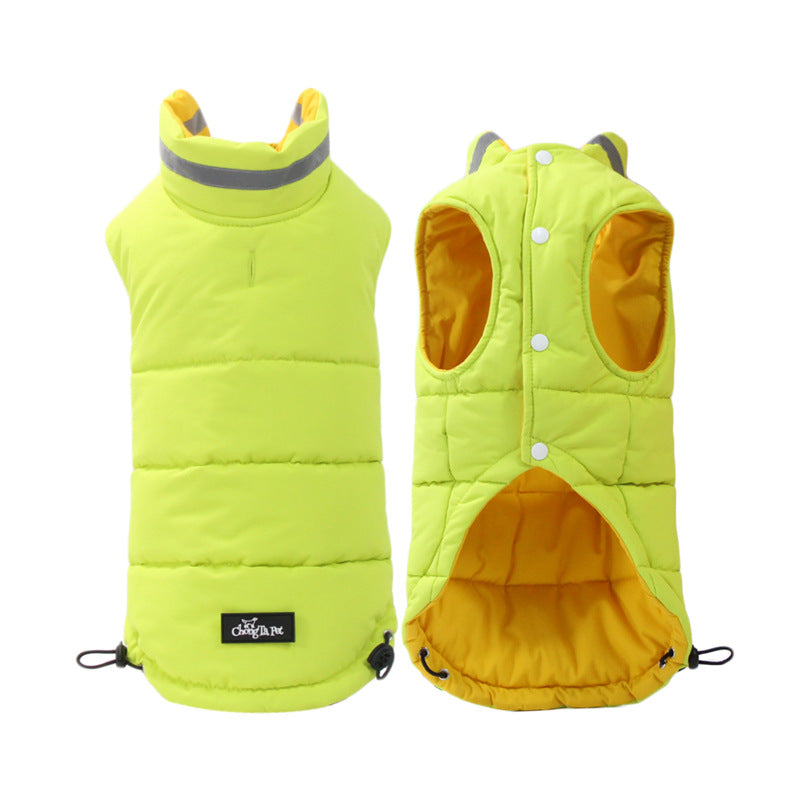 Thickened Waterproof Pet Jacket with Double-Sided Reflective Design