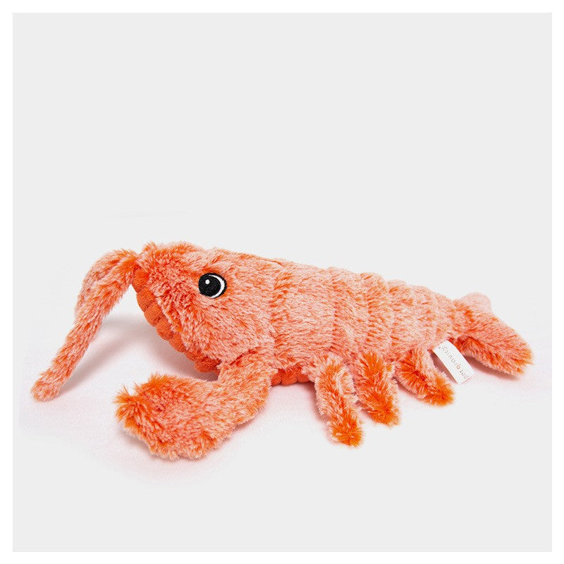 Electric Jumping Shrimp Cat Toy, USB Rechargeable Interactive Plush
