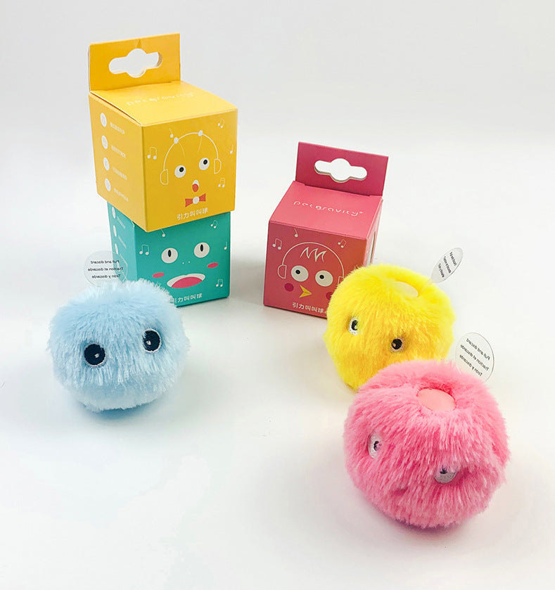 Light-Up Catnip Cat Ball Toy with Sound for Solo Play
