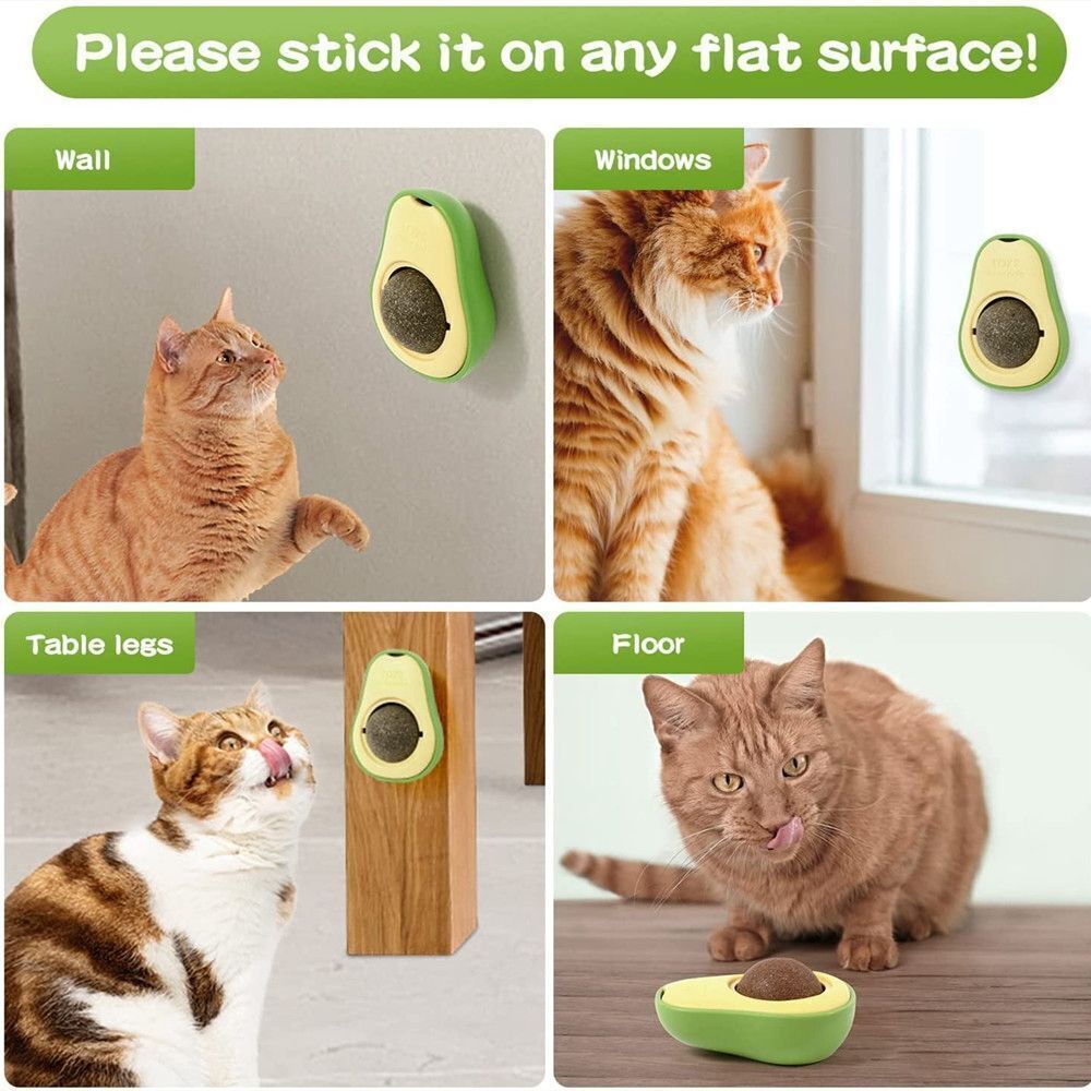Avocado Catnip Cat Toy for Teeth Cleaning and Solo Play