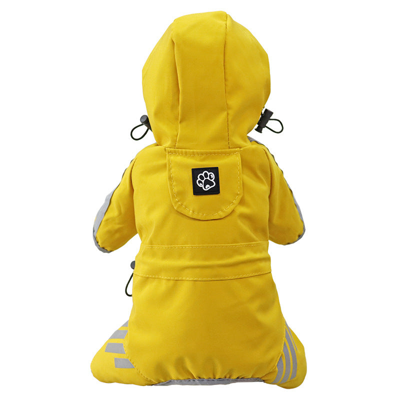 Waterproof Dog Raincoat with Full Body and Four Leg Coverage