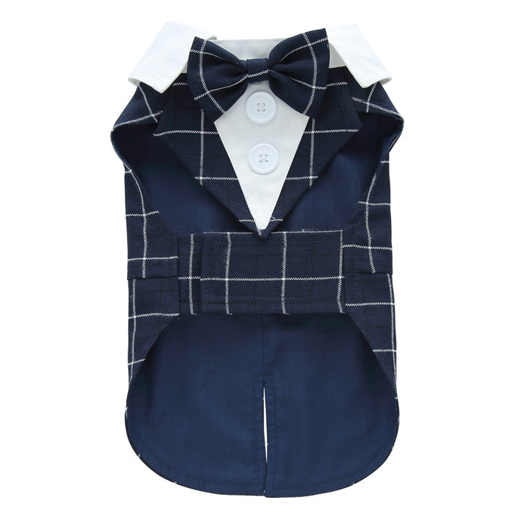 Dog Tuxedo Dress Formal Pet Outfit for Weddings and Photo Days