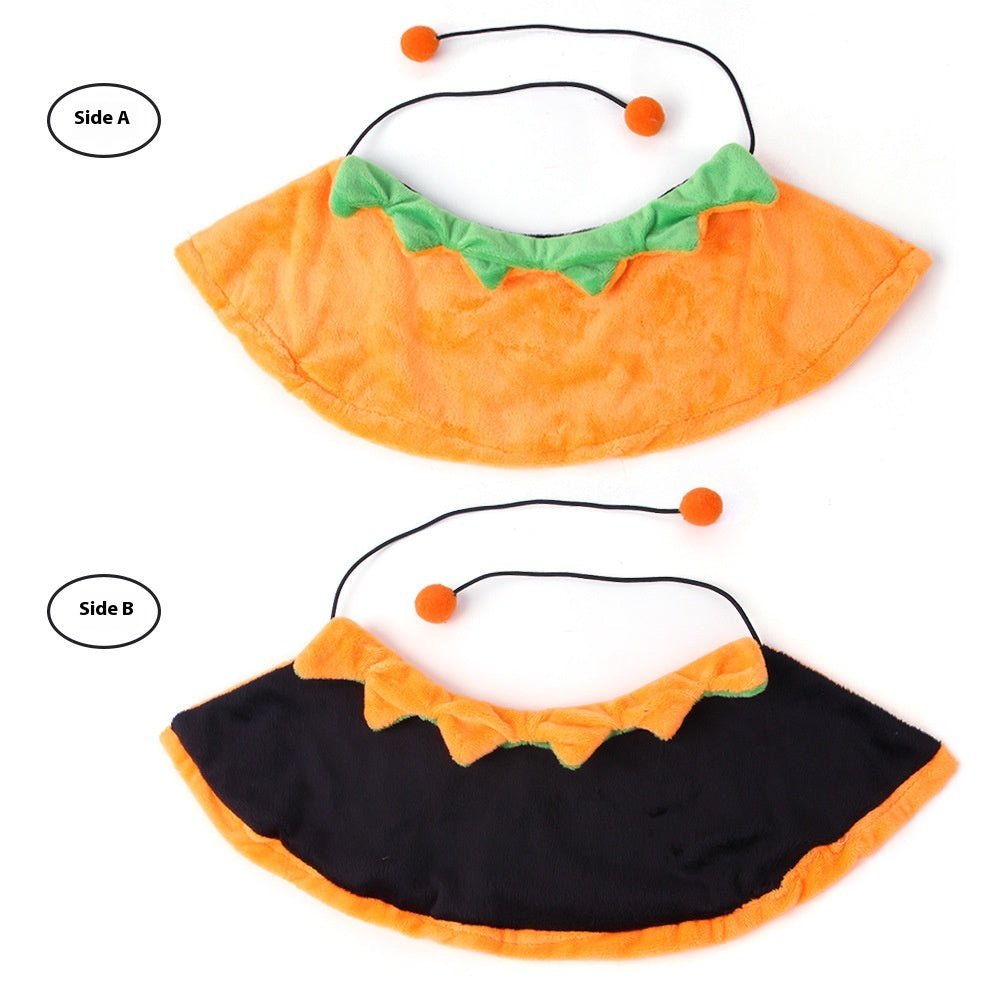 Reversible Halloween Pumpkin Cloak for Cats and Dogs