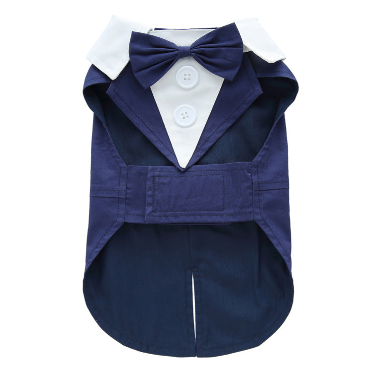 Dog Tuxedo Dress Formal Pet Outfit for Weddings and Photo Days