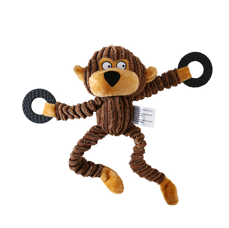 Corduroy Donkey Squeaky Dog Toy for Puppies and Small Dogs