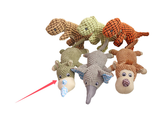 Plush Squeaky Dog Toy with Built-In Sound for Puzzle Play