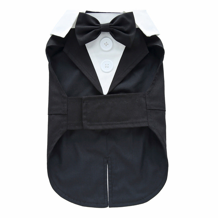 Dog Tuxedo Dress Formal Pet Outfit for Weddings and Photo Days