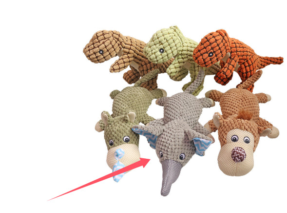 Plush Squeaky Dog Toy with Built-In Sound for Puzzle Play