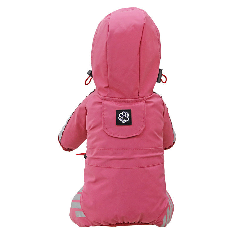 Waterproof Dog Raincoat with Full Body and Four Leg Coverage