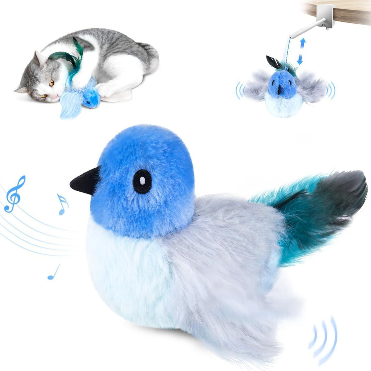Automatic Flapping Bird Cat Toy | USB Rechargeable Interactive Plush